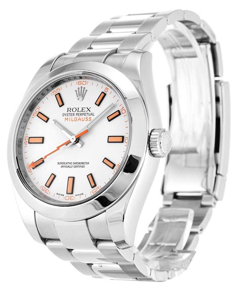 rolex milgauss black replica|rolex milgauss 116400 white.